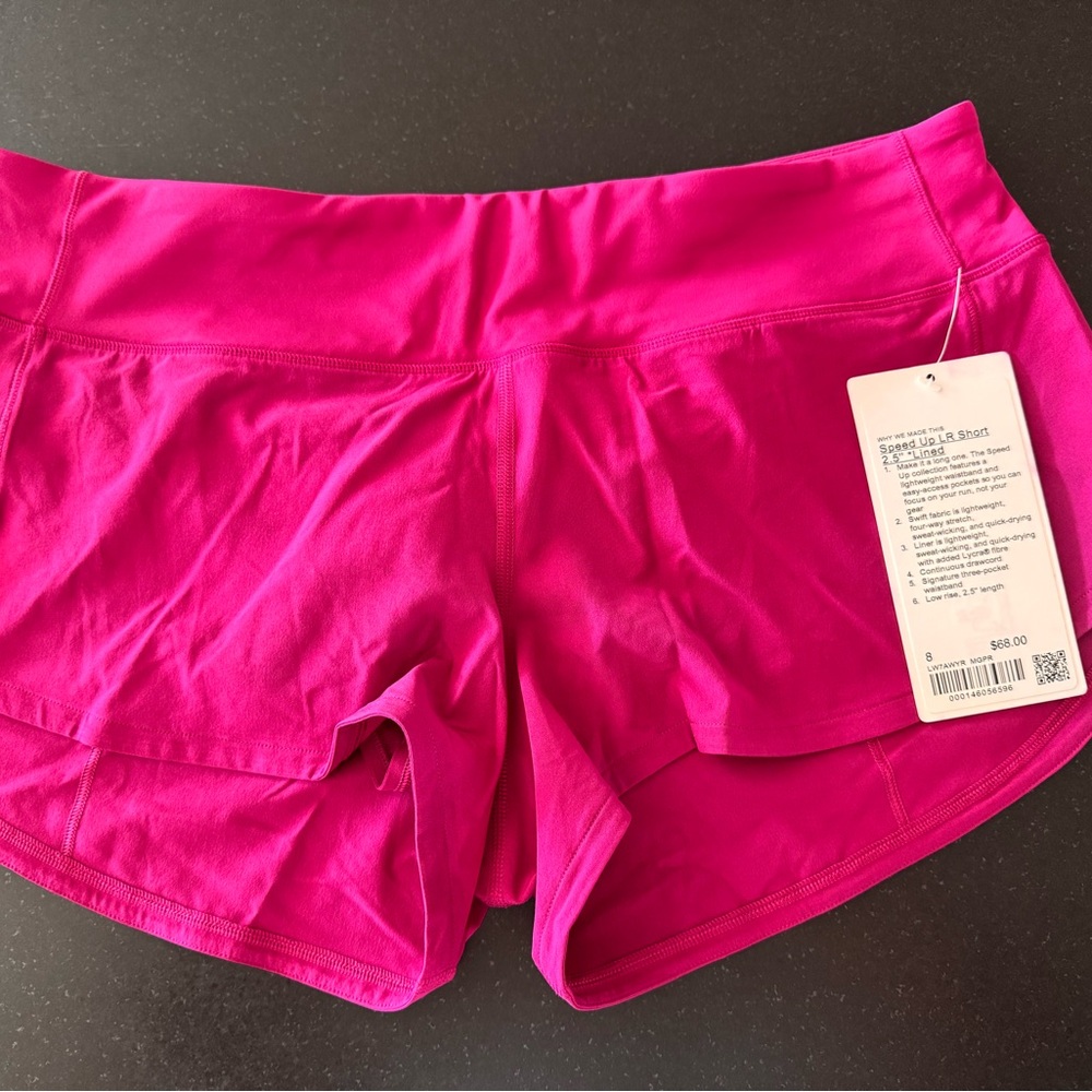 Lululemon Athletica Bright Pink Athletic Shorts